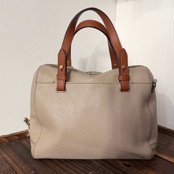 Fossil Beige and Brown Satchel - Picture 3 of 8